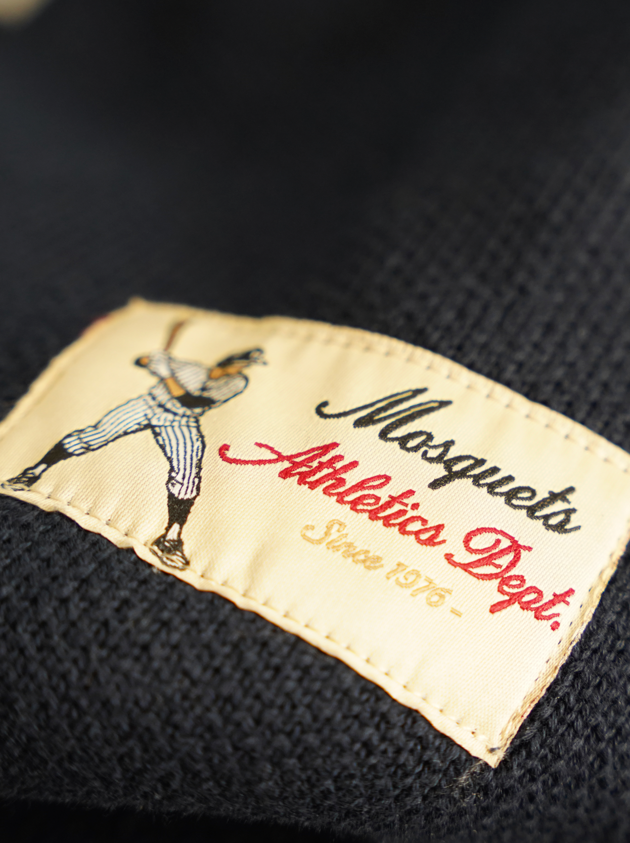 DARK BLUE KNIT SWEATER "BASEBALL CLUB"