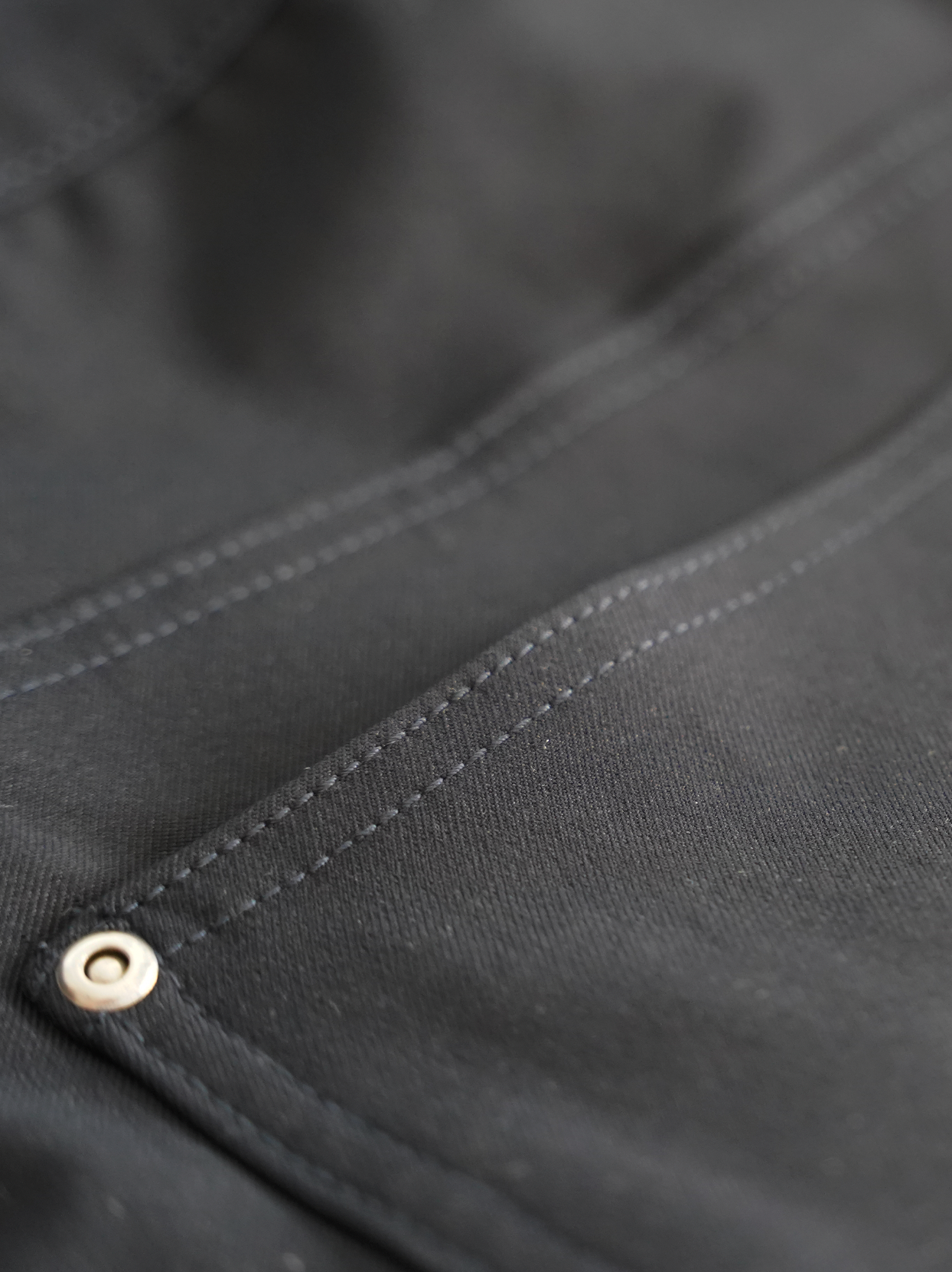 BLUE PLEATED WORKER PANTS "CHECK"