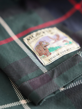 GREEN TARTAN RAIN SHELL JACKET "MOSQUETS"
