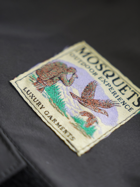BLACK RAIN SHELL JACKET "MOSQUETS"