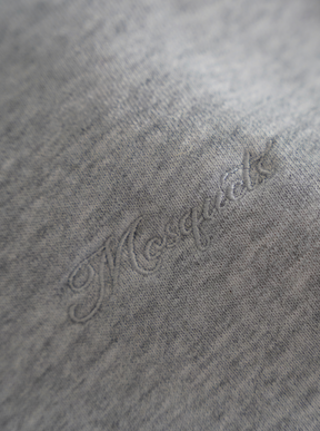 GREY MELANGE POLO SWEATSHIRT "BUTTONS"