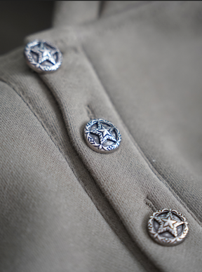 OLIVE HOODED "BUTTONS"