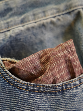 DARK BLUE DENIM "DESTROYS"