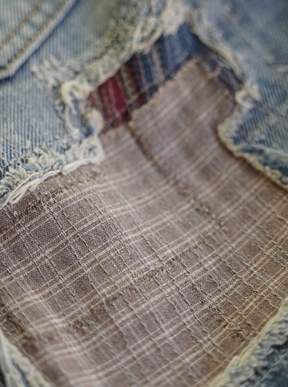 BLUE DENIM "PATCH & CHECK"