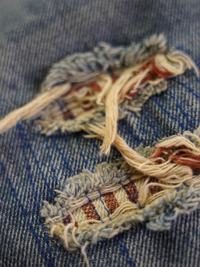 BLUE DENIM "CRINCLE"