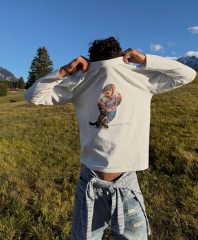 WHITE LONGSLEEVE  "ICE HOCKEY"