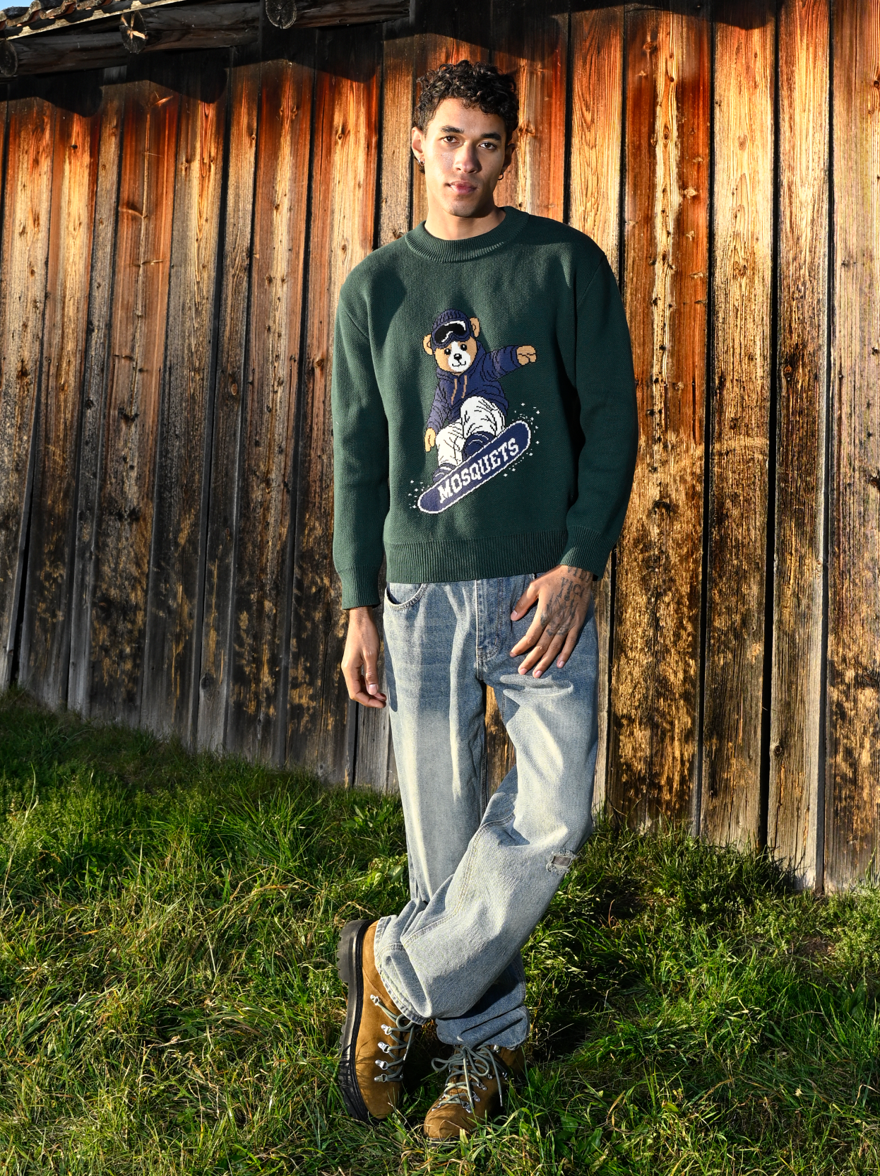 GREEN KNIT SWEATER 