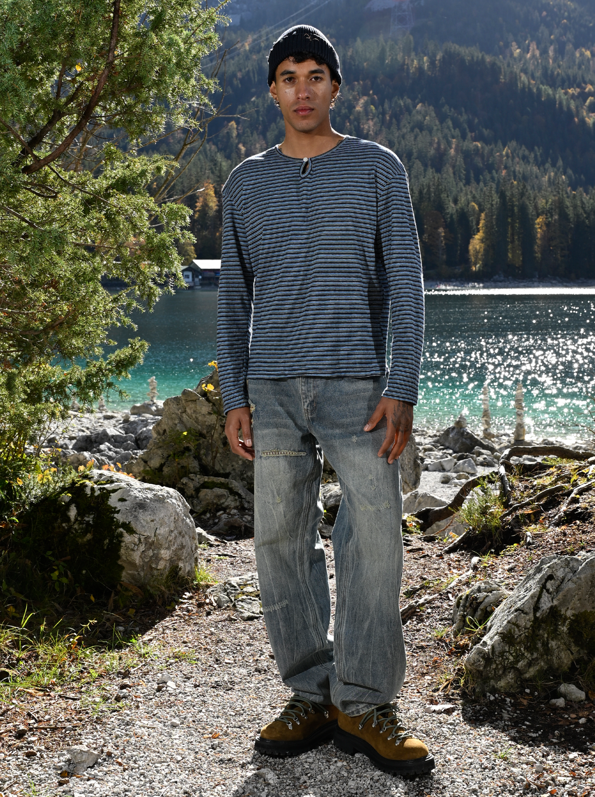 STRIPE LONGSLEEVE  "BLUE"