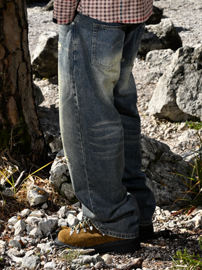 DARK BLUE DENIM "RIPPED"