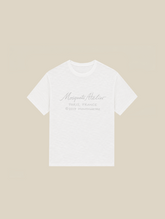 WHITE  SLUB T-SHIRT "MOSQUETS ATELIER"