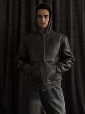VINTAGE BROWN  SHEARLING JACKET