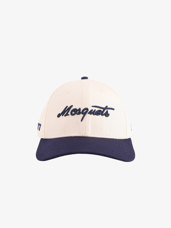 CREAM CONTRAST BLUE BASEBALL CAP "MOSQUETS"