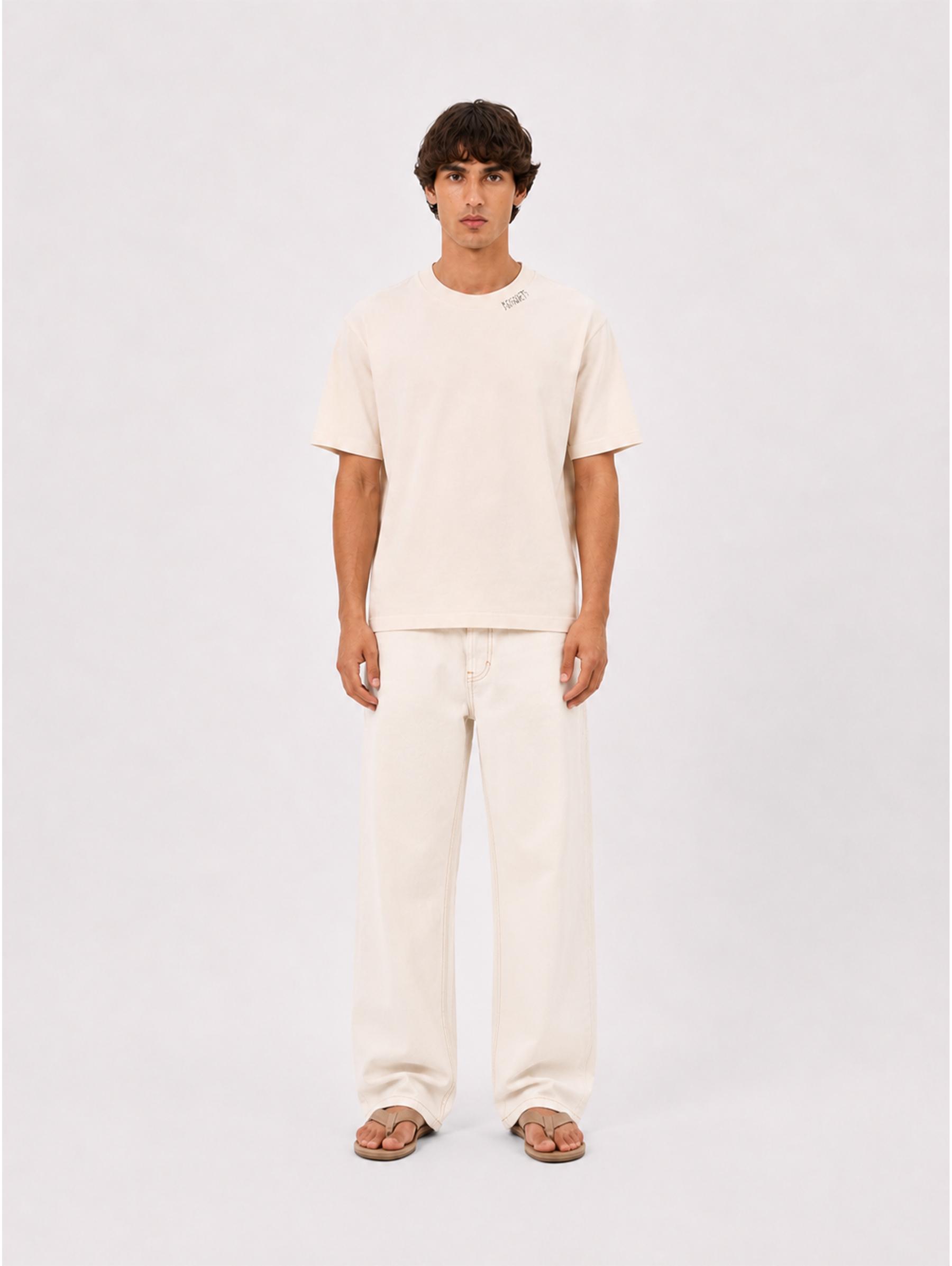 CREAM WHITE EVERYDAY T-SHIRT "MOSQUETS" - Mosquets