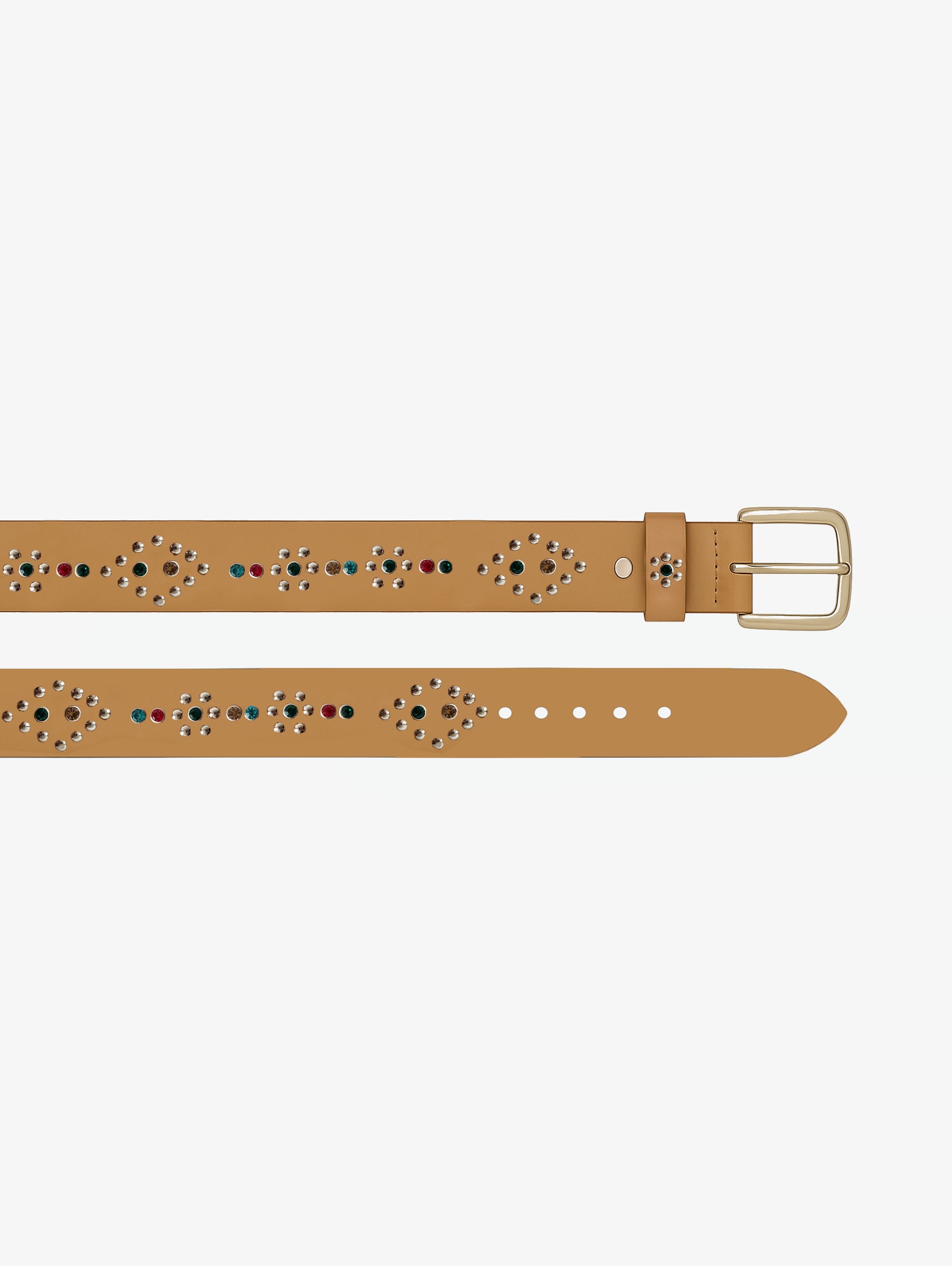 BEIGE RHINESTONES BELT 