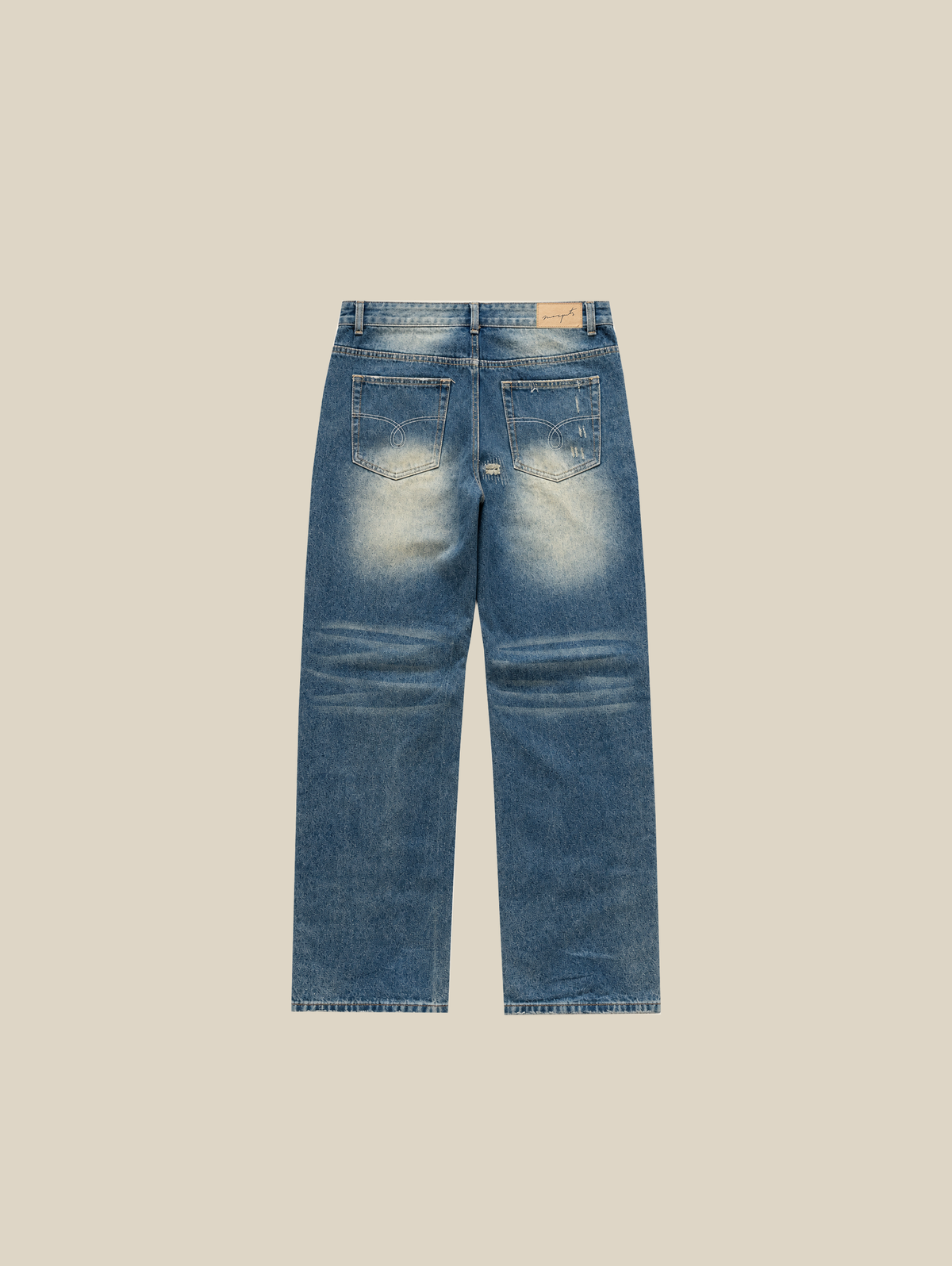DARK BLUE DENIM "RIPPED" - Mosquets