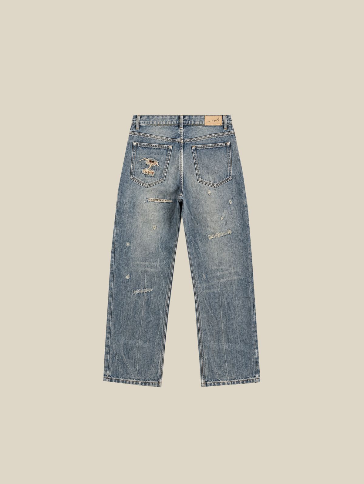 BLUE DENIM "CRINCLE" - Mosquets
