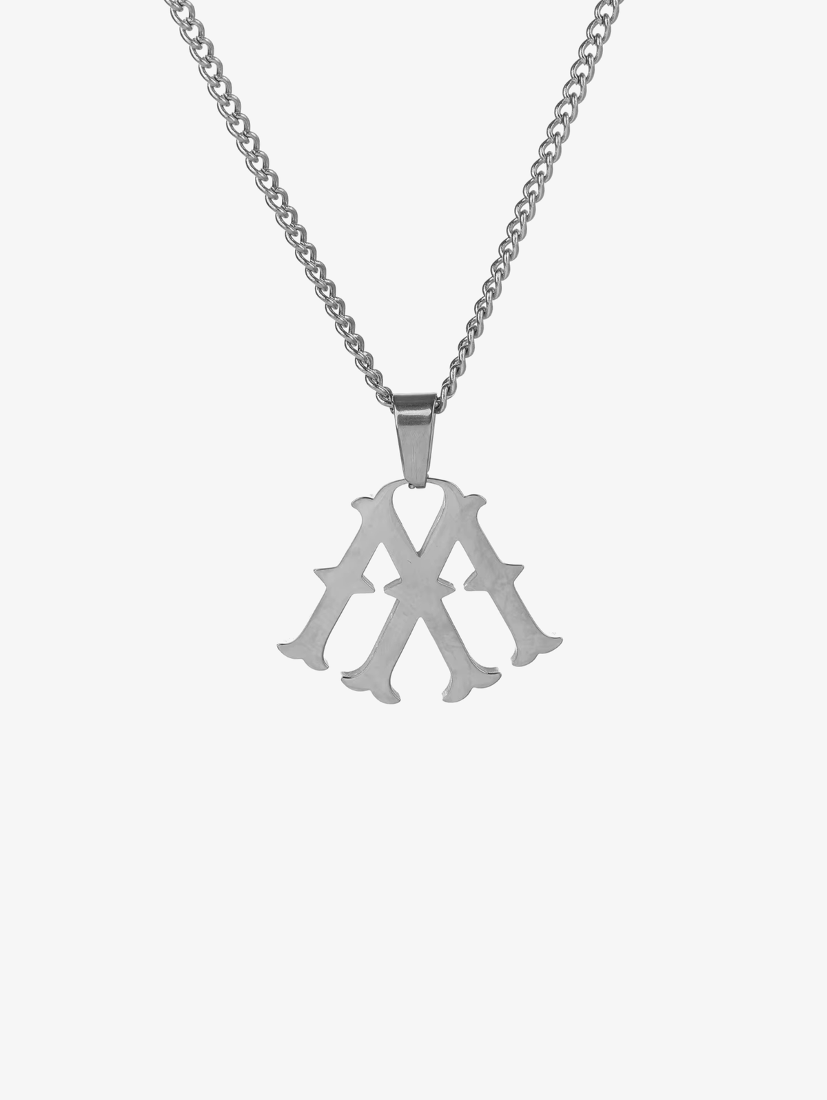 ANTIQUE SILVER NECKLACE "M"