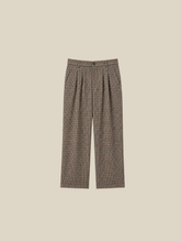 PLEATED TAILORED PANTS "CHECK"