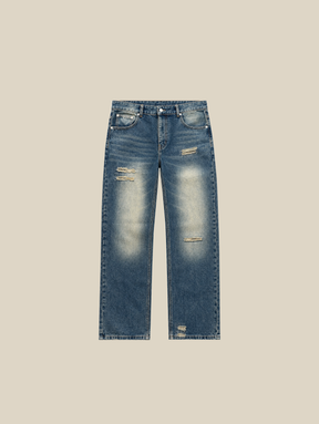 DARK BLUE DENIM "RIPPED" - Mosquets