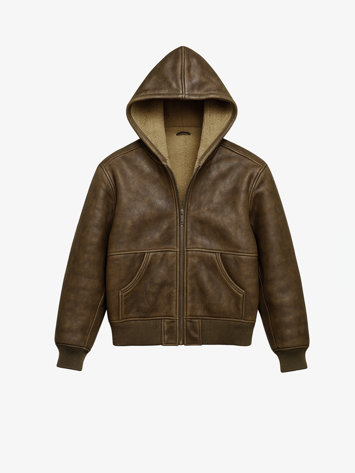 VINTAGE BROWN  SHEARLING JACKET