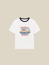 WHITE CONTRAST T-SHIRT "MOSQUETS BOUND"