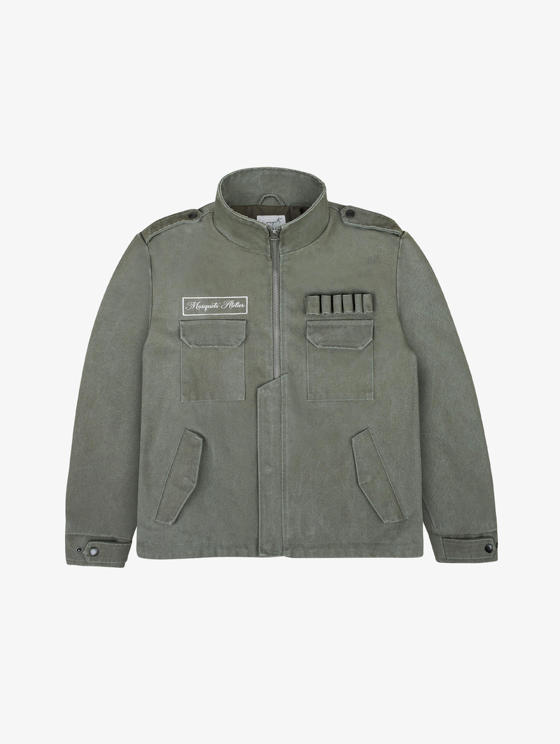 MILITARY JACKET OLIVE "MOSQUETS"