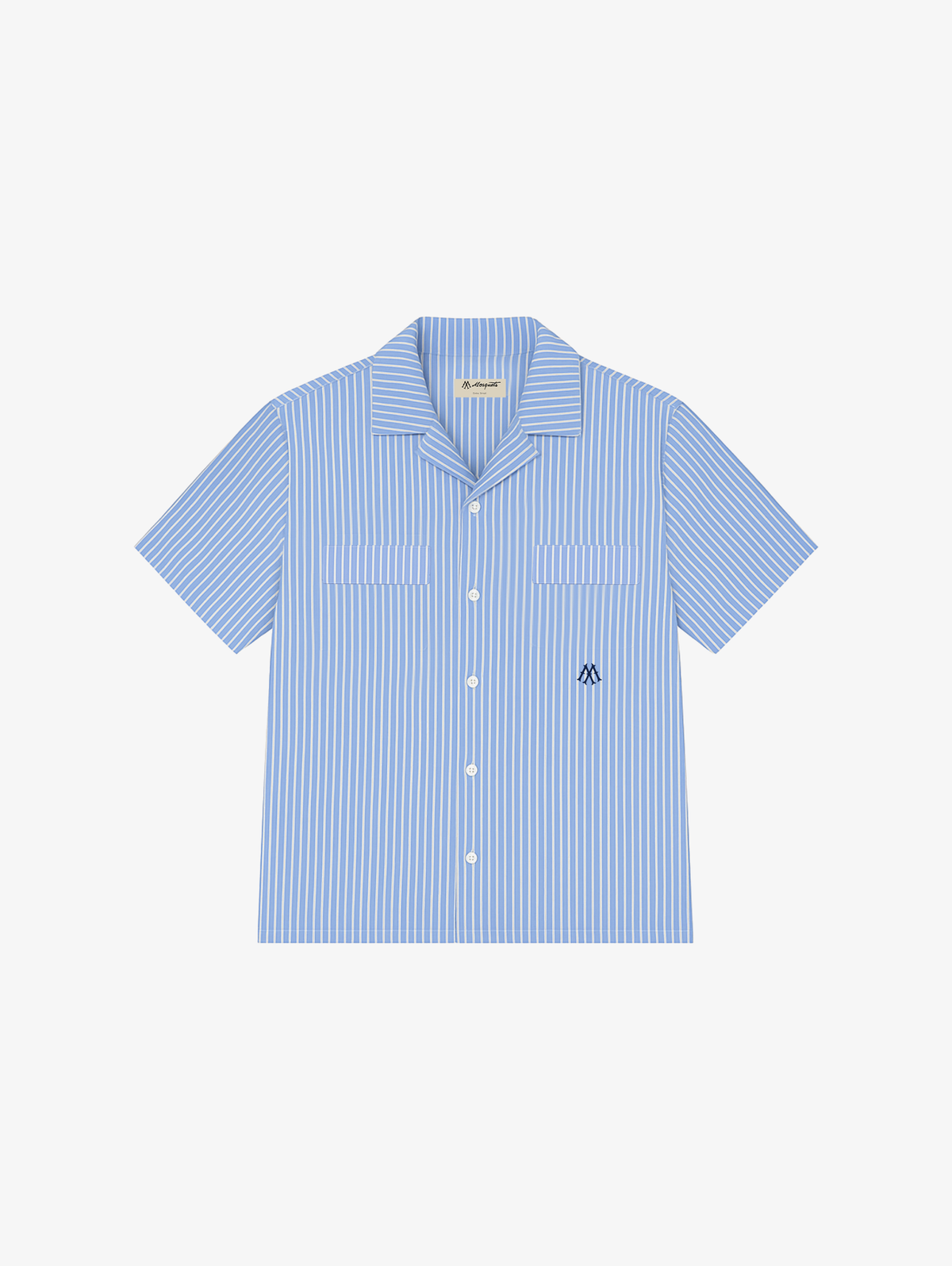 BLUE WHITE  PINSTRIPE SHIRT "M"