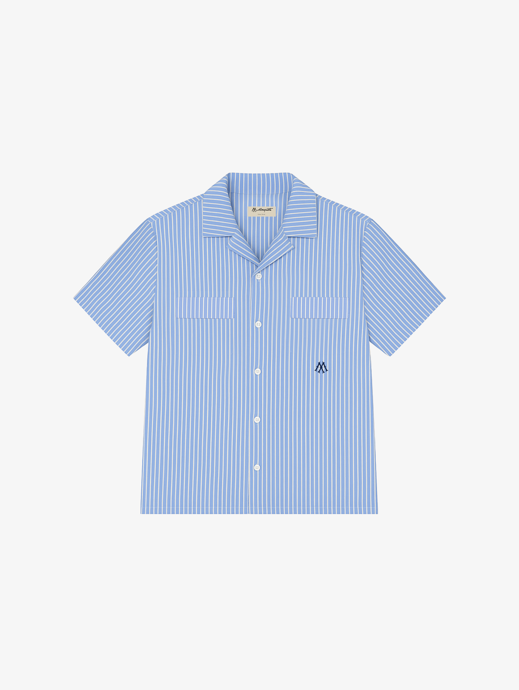BLUE WHITE  PINSTRIPE SHIRT "M"