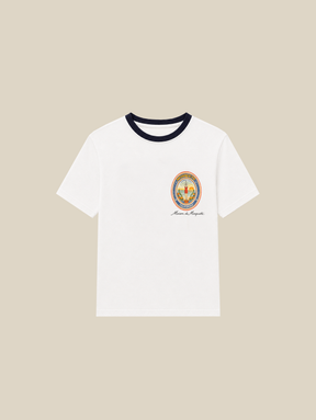 WHITE CONTRAST T-SHIRT "EMBLEM"