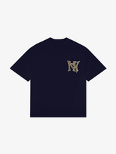 BLUE T-SHIRT "RHINESTONE NY"