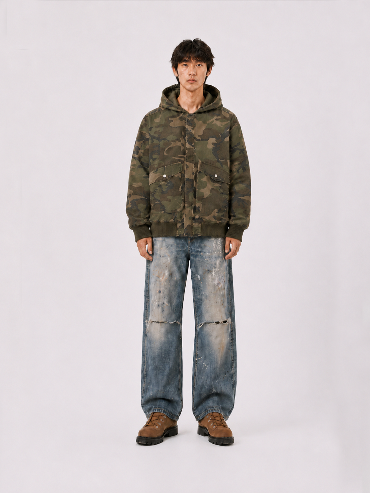 CARGO JACKET CAMOUFLAGE "OLIVE"