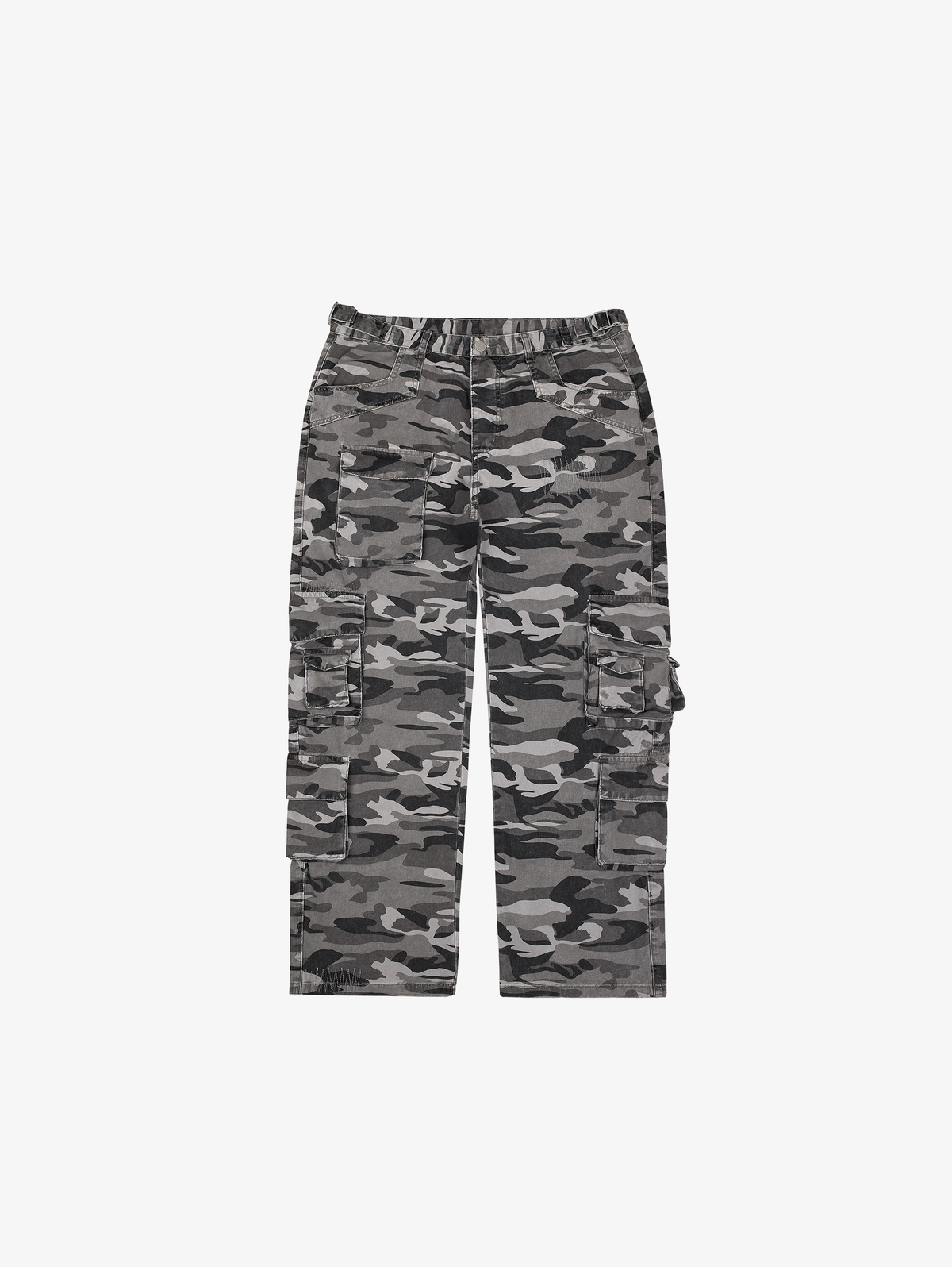 MULTIPOCKETS CARGO PANTS CAMOUFLAGE "GREY"