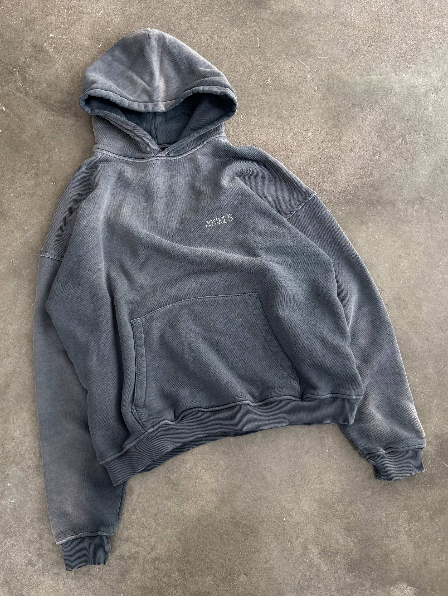 STONE GREY SUNFADED HOODED 