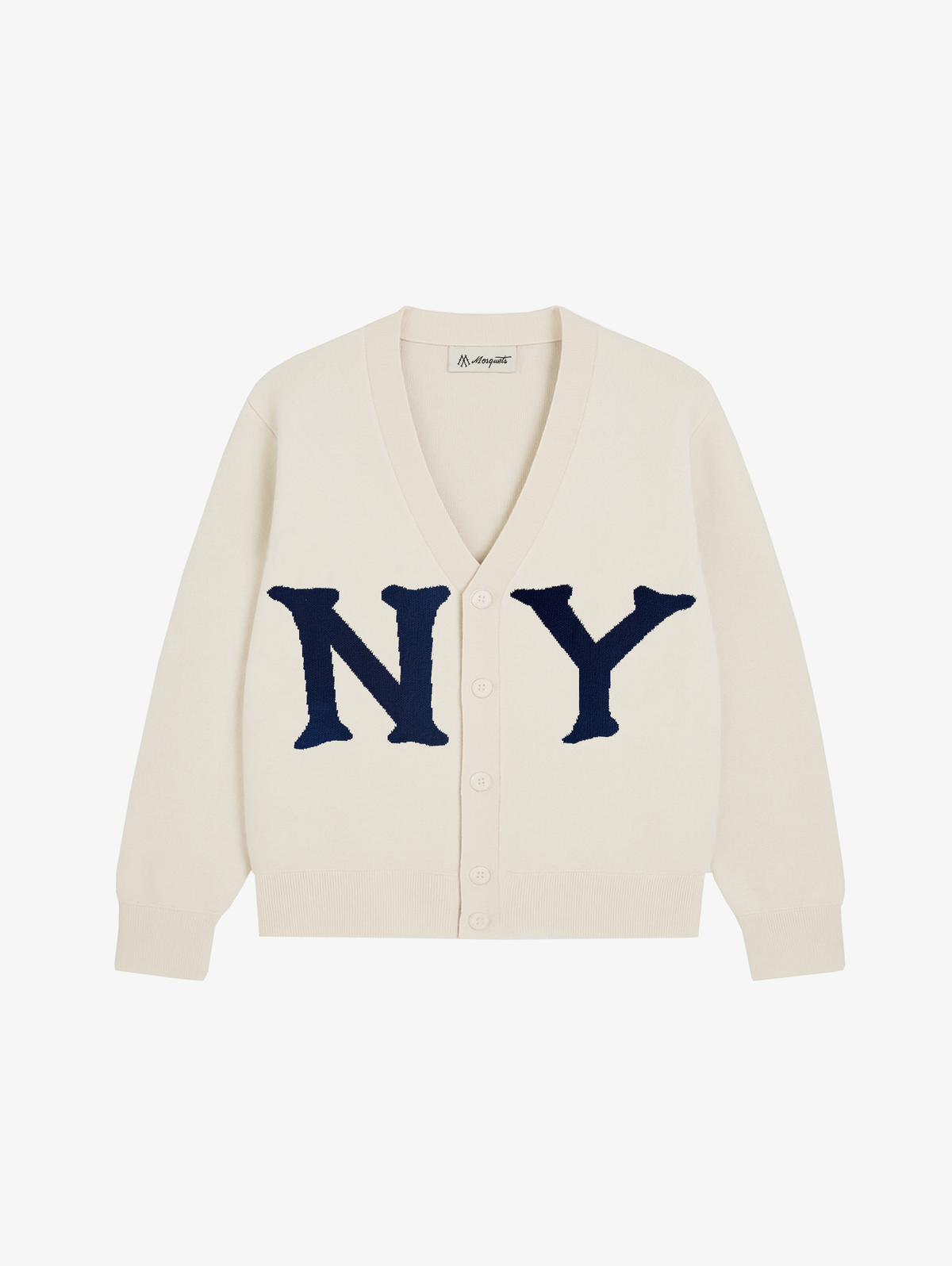 CREAM  KNIT CARDIGAN "NY"
