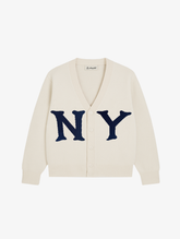 CREAM  KNIT CARDIGAN "NY"
