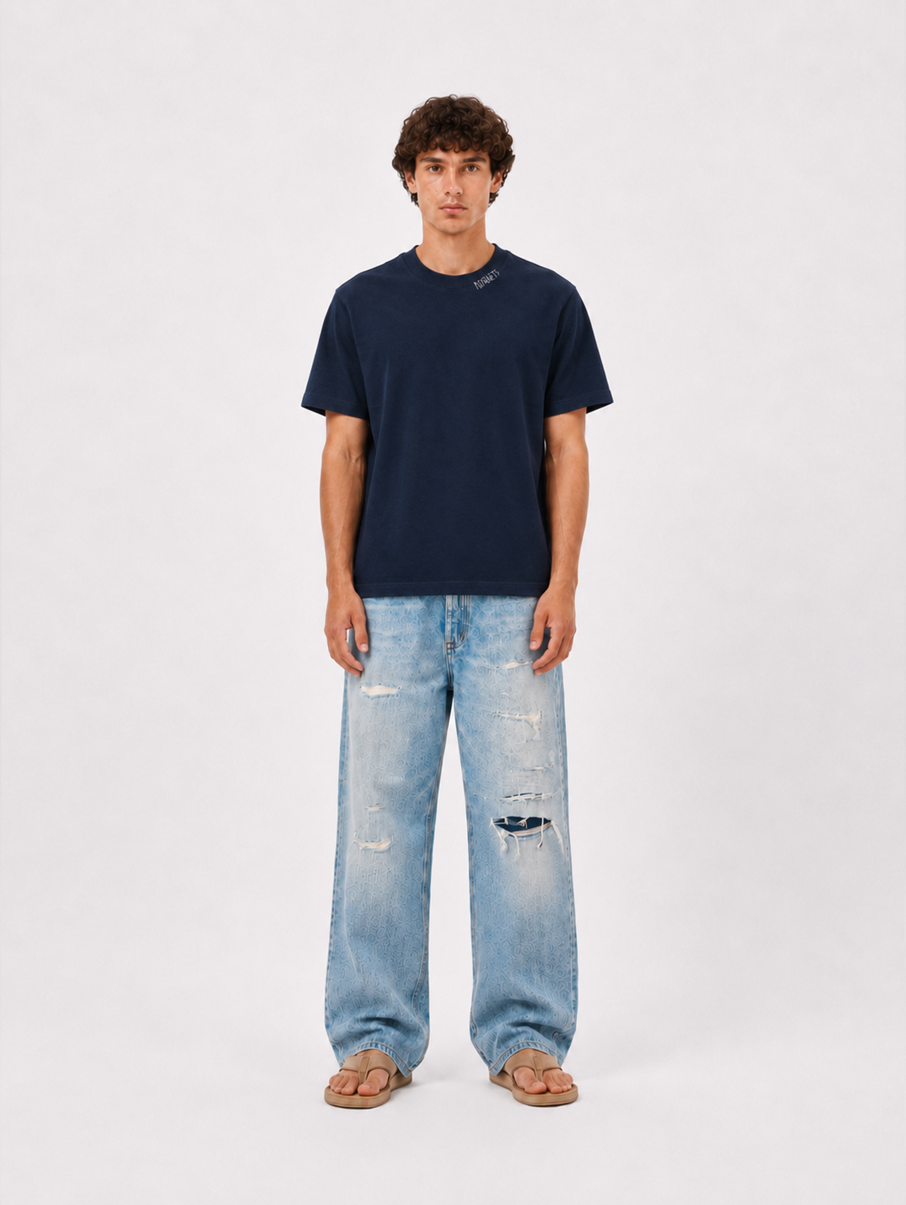 DARK BLUE EVERYDAY T-SHIRT "MOSQUETS" - Mosquets