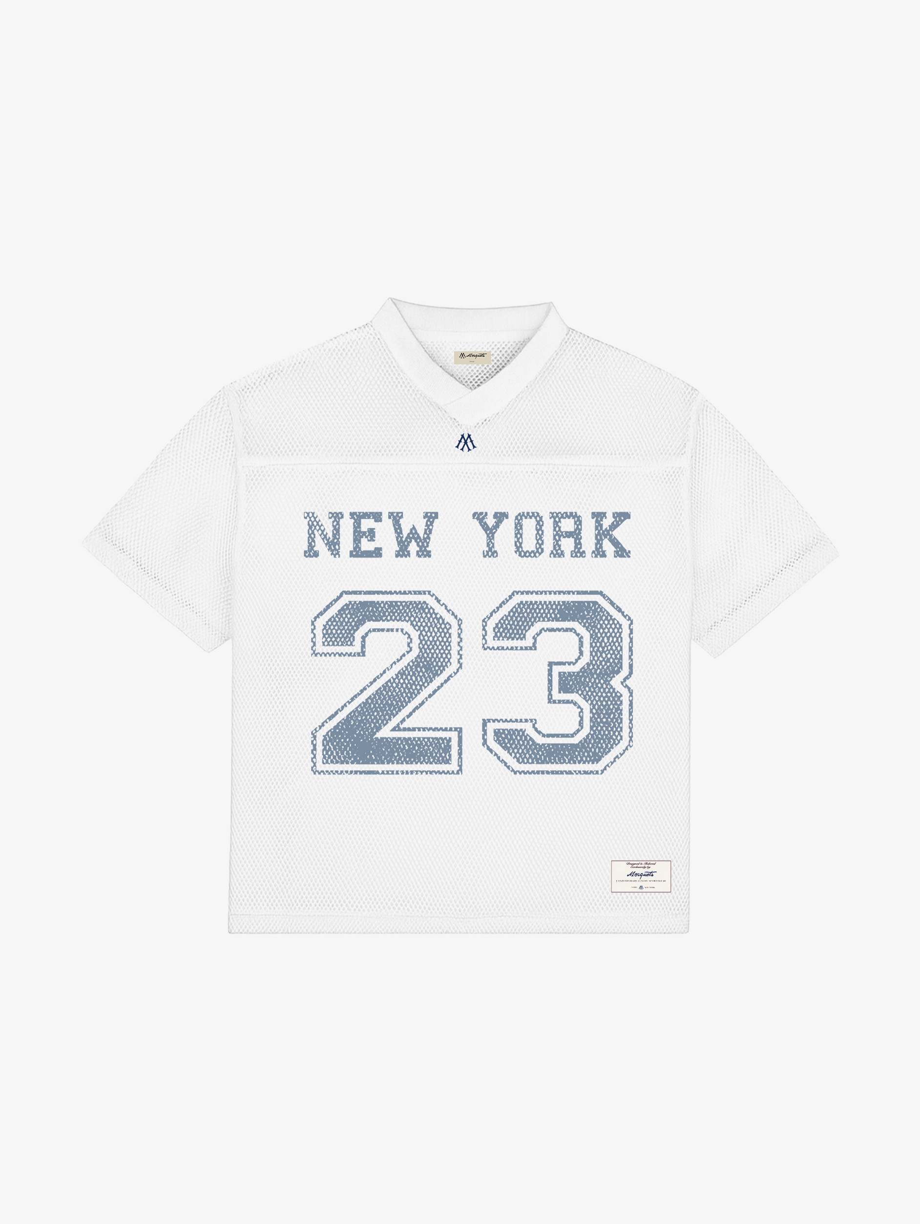 WHITE MESH FOOTBALL JERSEY 