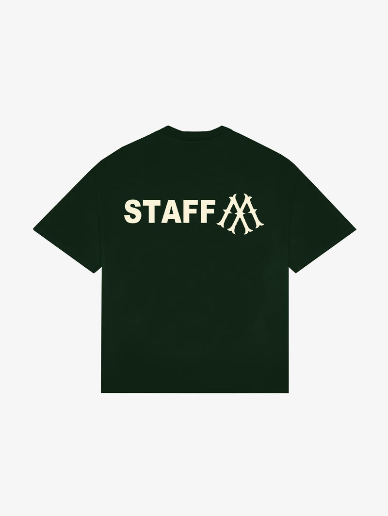 DARK GREEN T-SHIRT "STAFF"