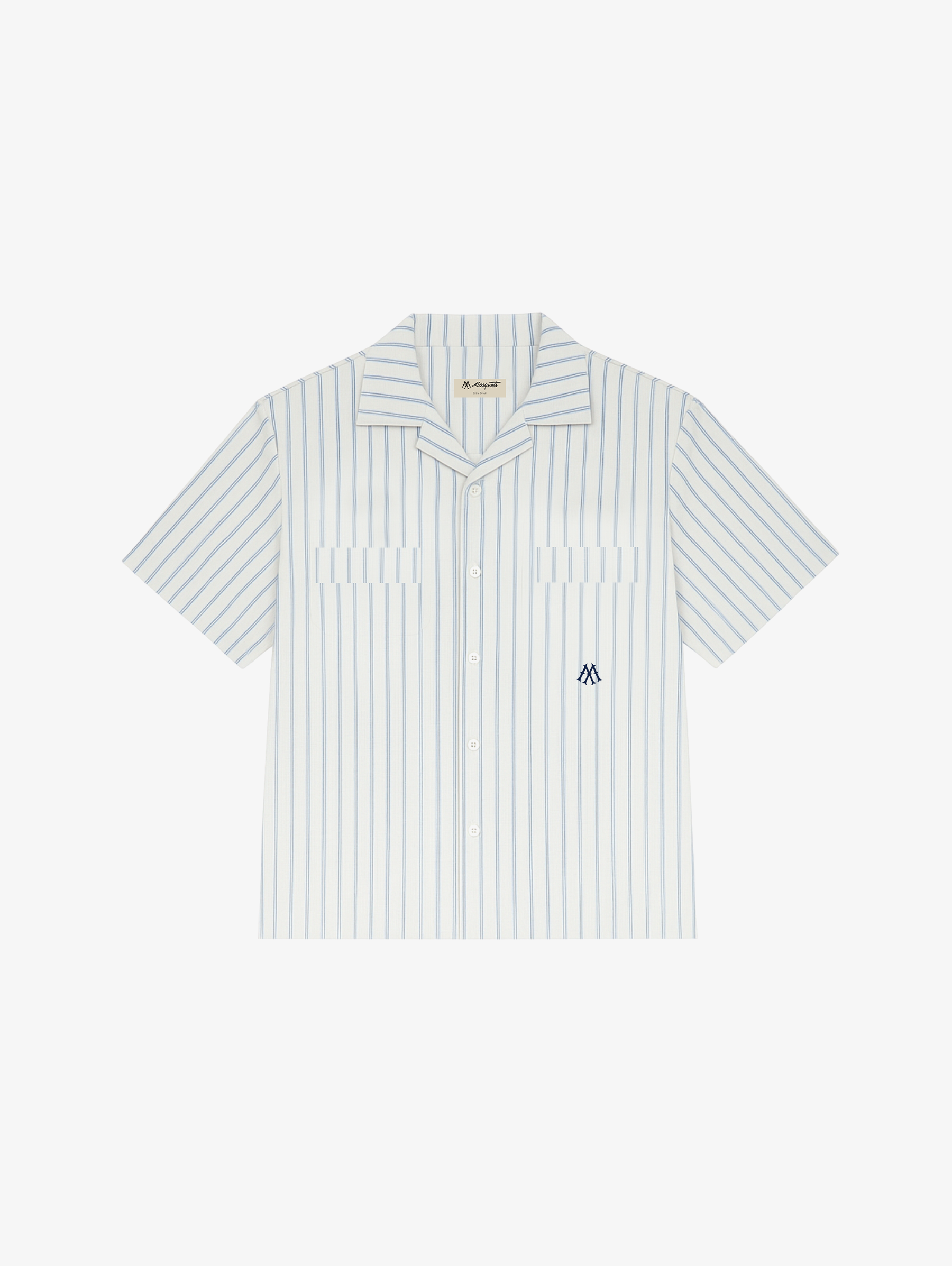 WHITE BLUE  PINSTRIPE SHIRT "M"