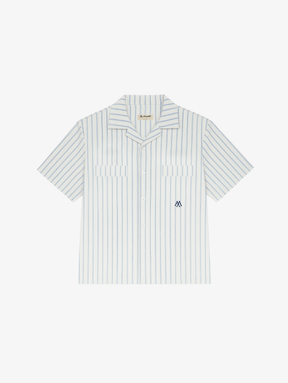 WHITE BLUE  PINSTRIPE SHIRT "M"