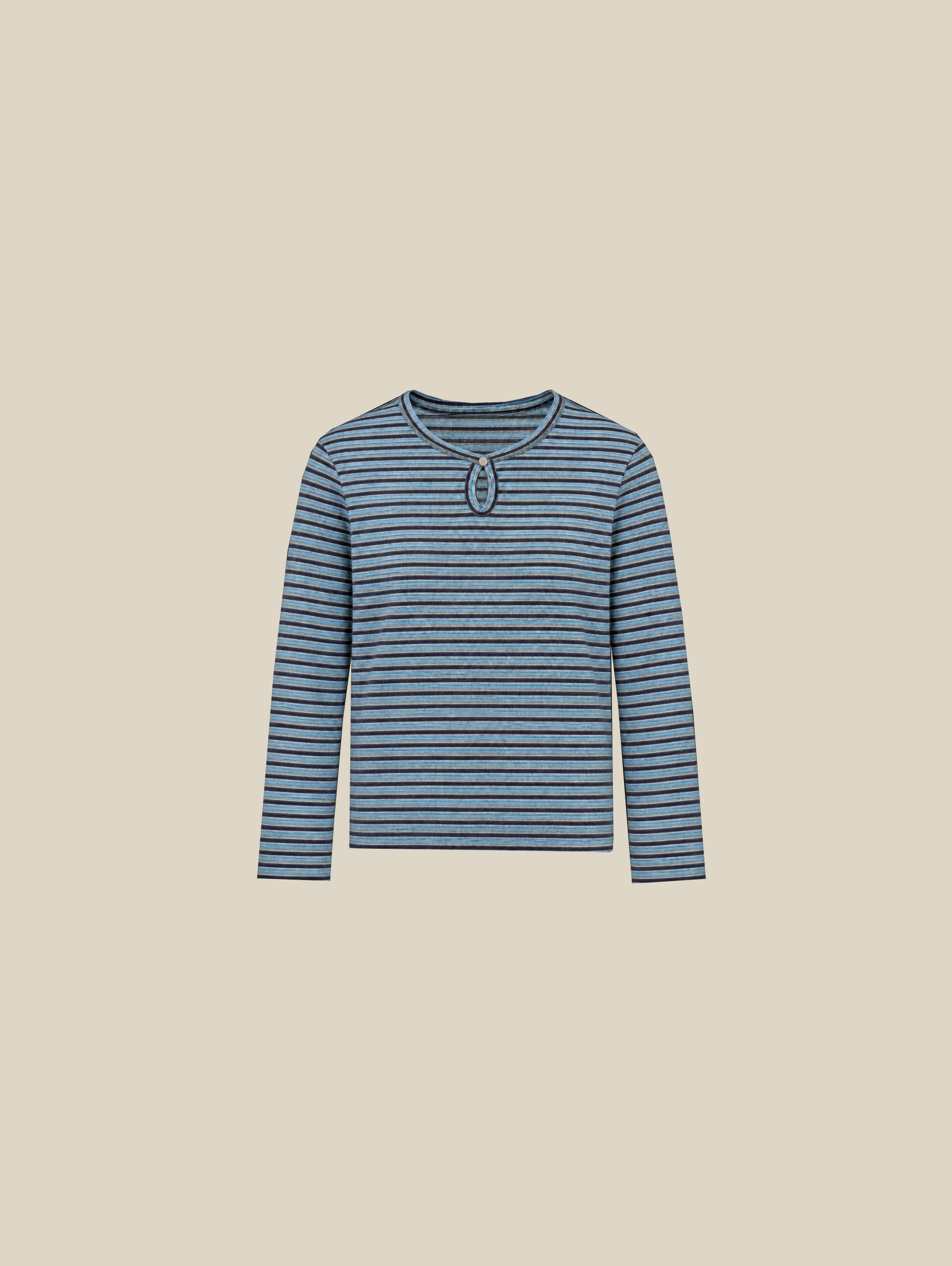 STRIPE LONGSLEEVE  "BLUE" - Mosquets