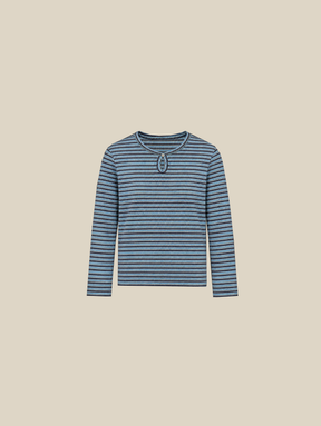 STRIPE LONGSLEEVE  "BLUE" - Mosquets