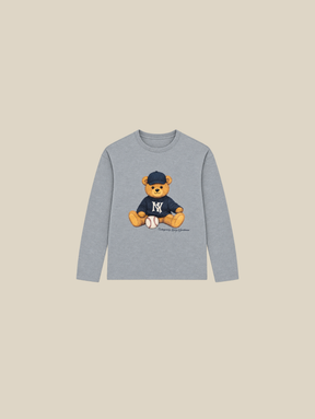 GREY MELANGE LONGSLEEVE  "ICE HOCKEY" - Mosquets