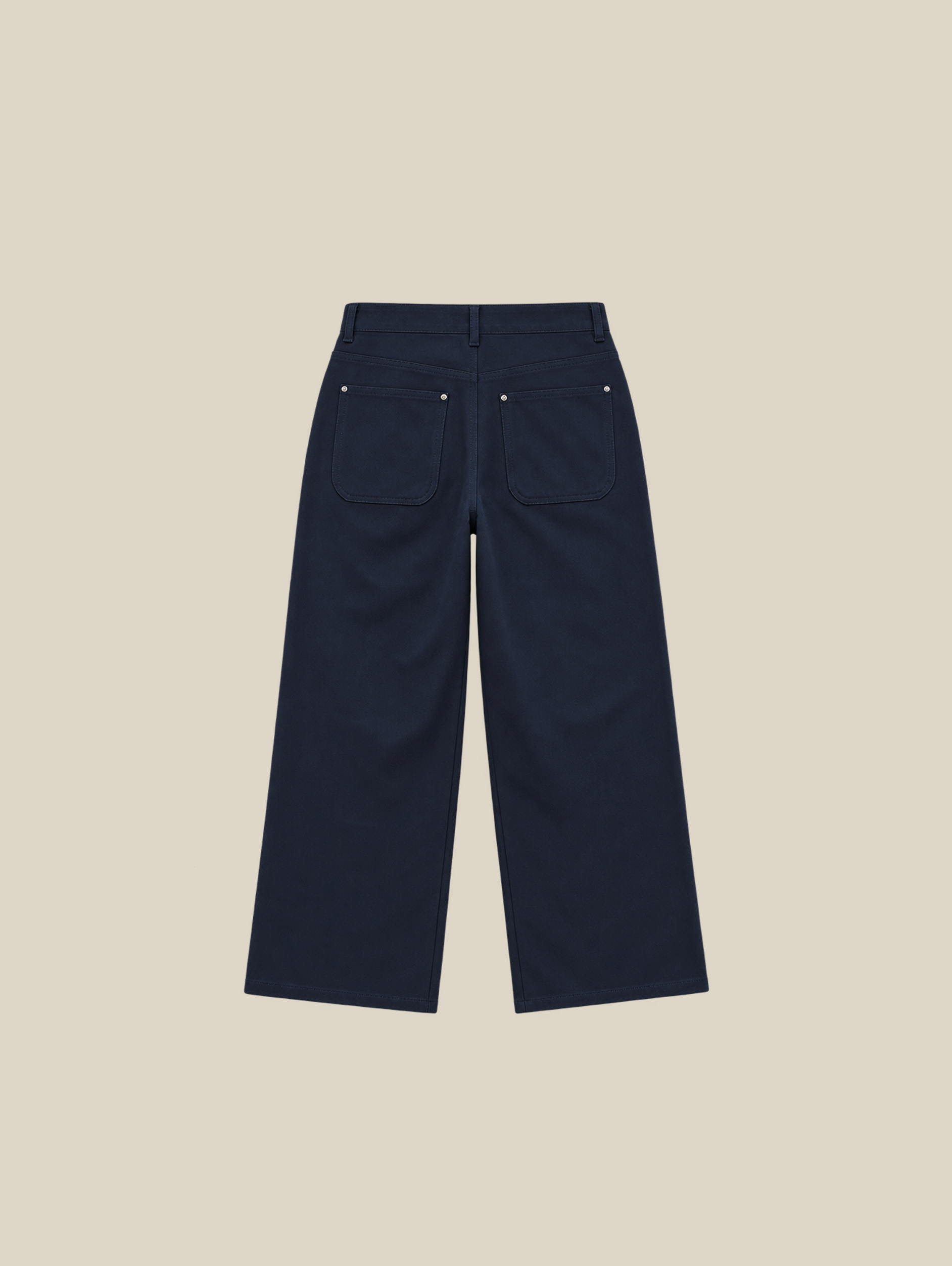 BLUE PLEATED TAILORED PANTS 