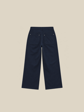 BLUE PLEATED TAILORED PANTS "CHECK" - Mosquets