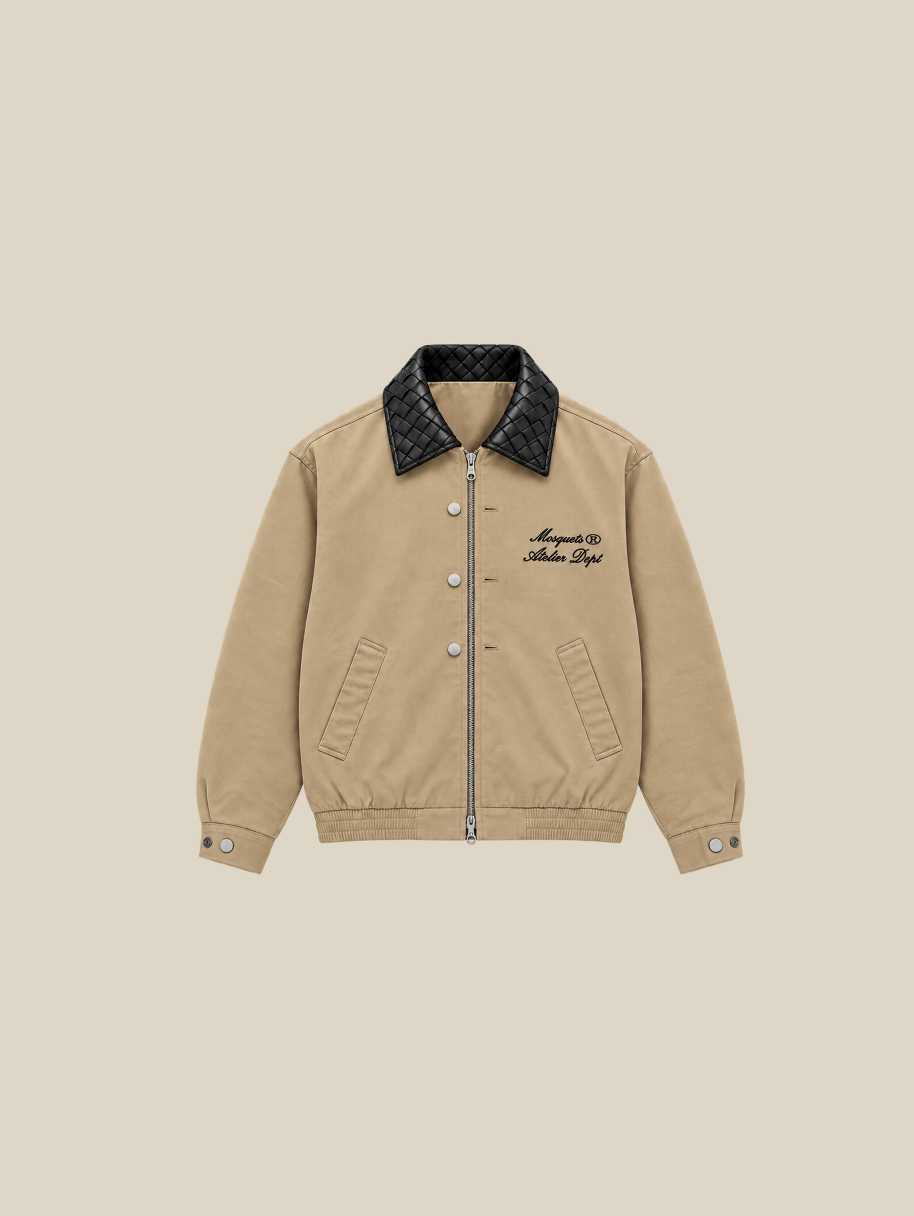 BEIGE TWILL JACKET "ATELIER DEPT." - Mosquets