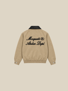 BEIGE TWILL JACKET "ATELIER DEPT." - Mosquets
