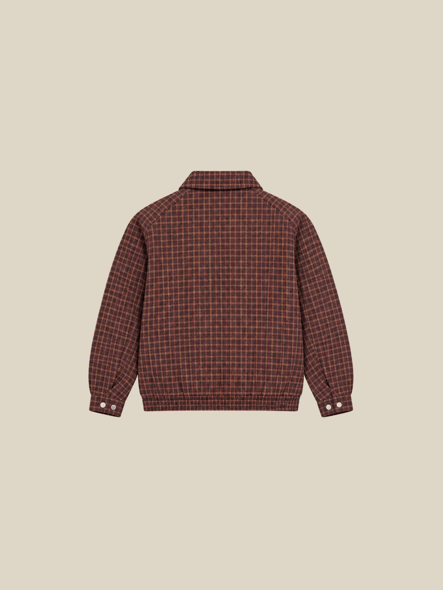 RED CHECK WOOL JACKET 