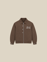 BROWN TWILL JACKET "ATELIER DEPT." - Mosquets