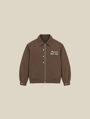 BROWN TWILL JACKET "ATELIER DEPT." - Mosquets